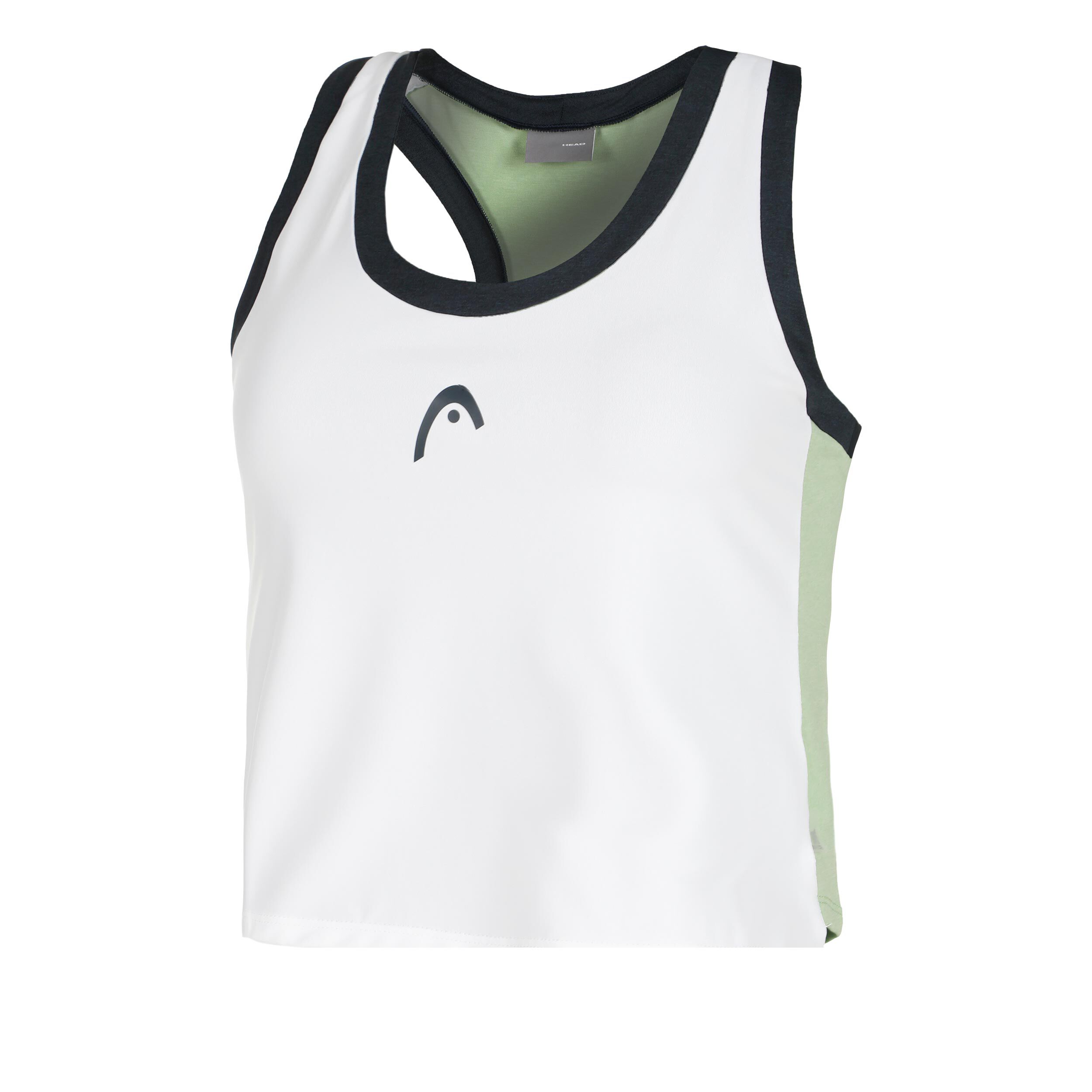 Play Crop Tank-Top Damen - Weiß, Dunkelblau