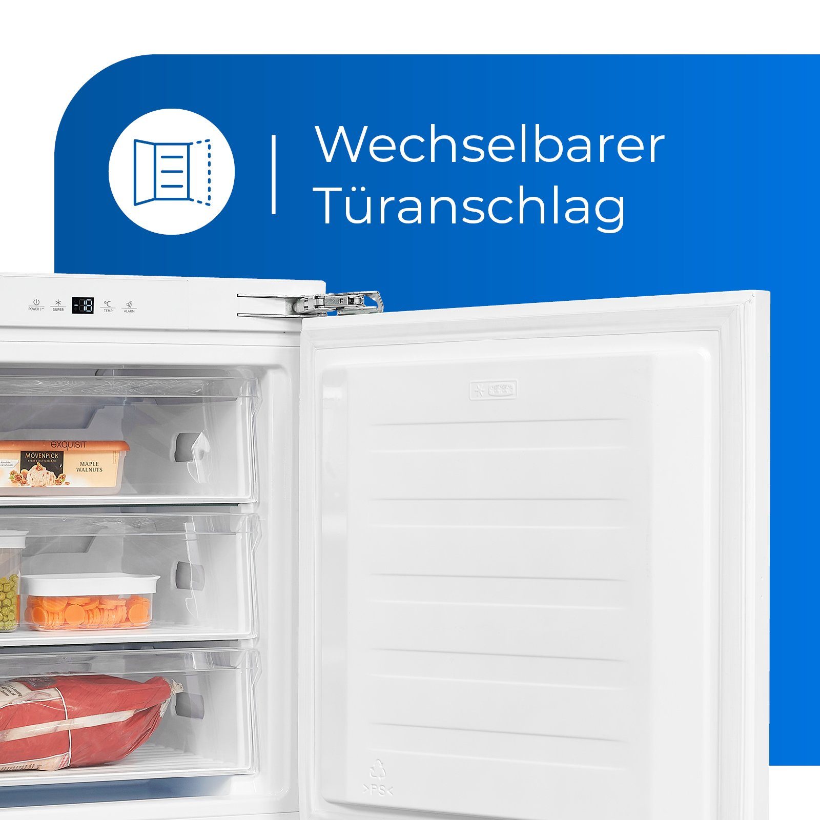 exquisit Gefrierschrank UGS105-FE-010F, 82.3 cm hoch, 59.5 cm breit