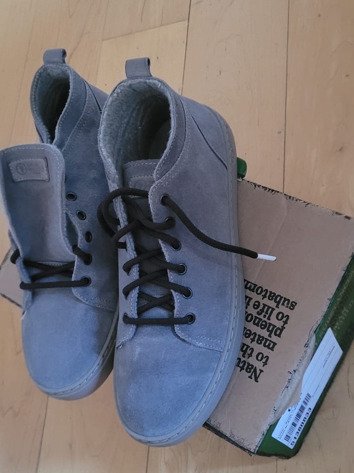 natural world Leder-Boots in Grau günstig kaufen 45