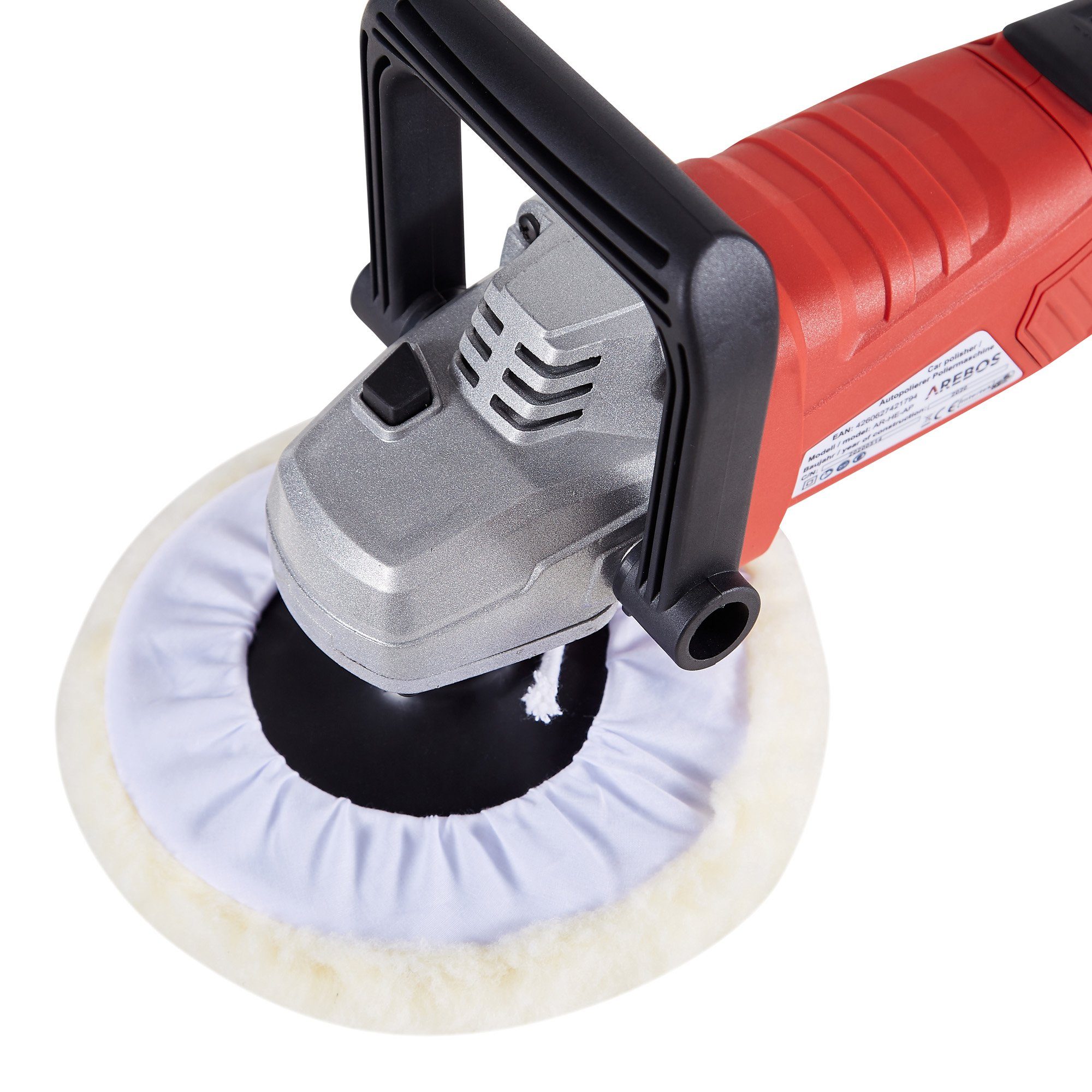 Arebos Poliermaschine Exzenter Auto Poliermaschine, Autolack Schleifer, 2100W, 0 min. U/min, 3300 max. U/min