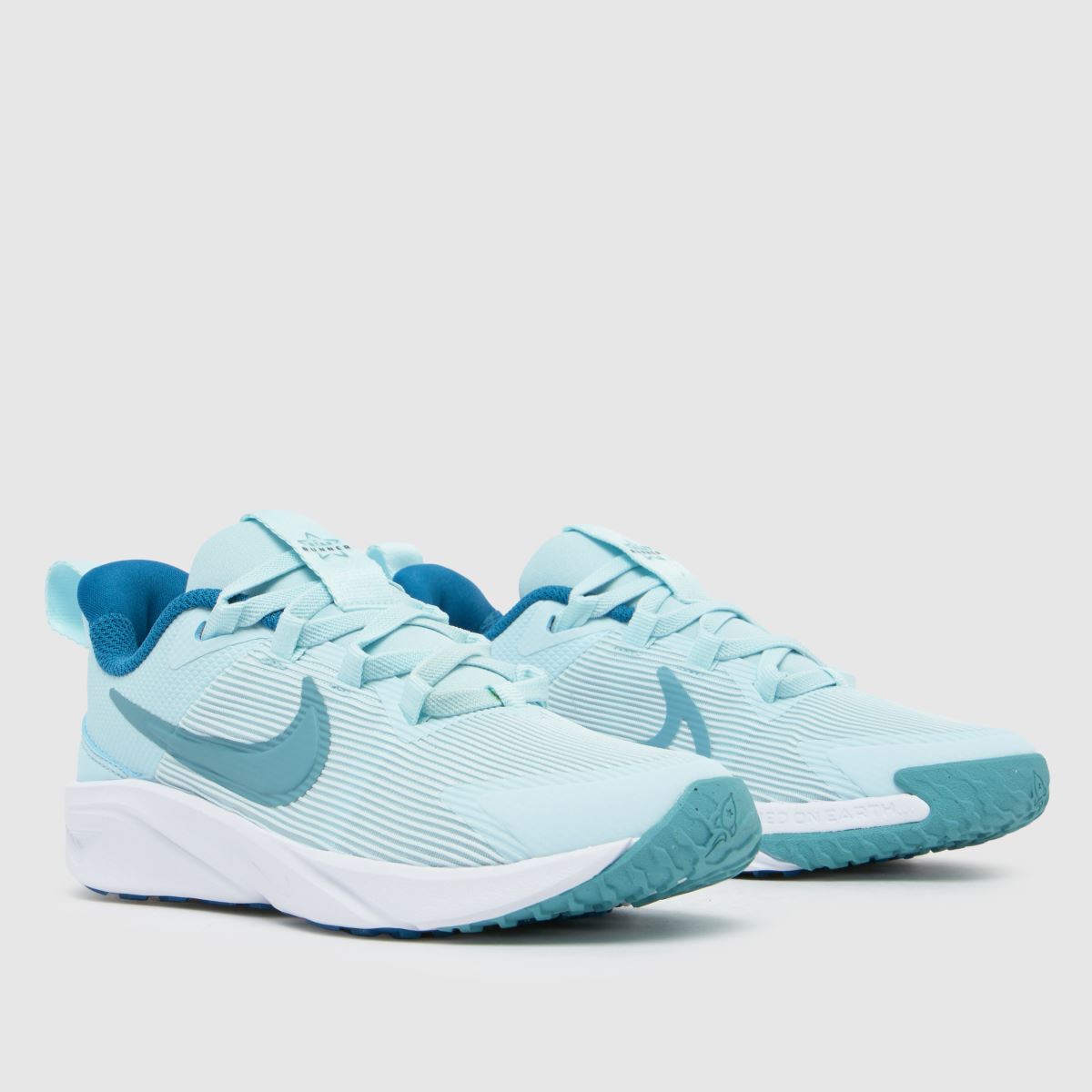Nike vita & pl blå Star Runner 4 flickor junior träningsskor