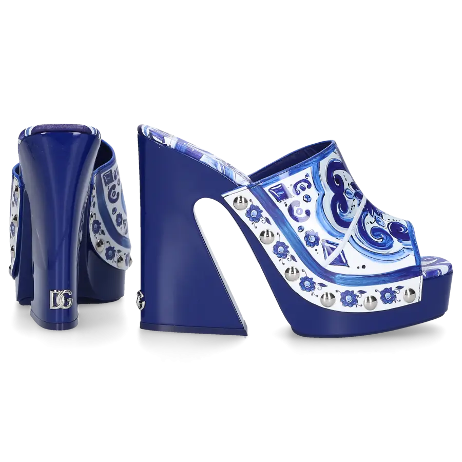 Dolce & Gabbana - Clogs CV0065A Kalbsleder - blau