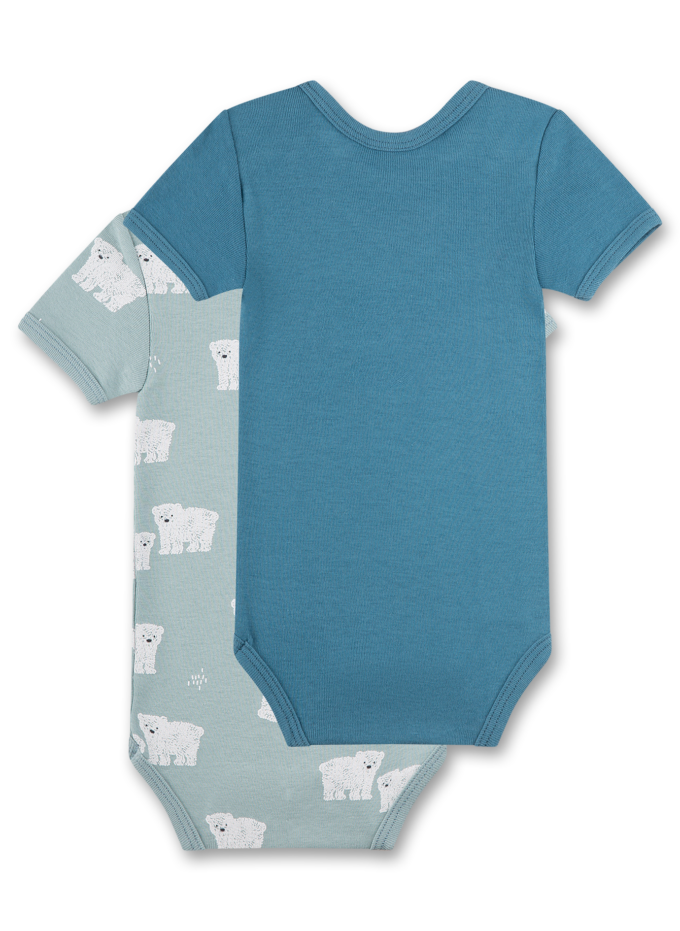 Baby-Bodykurzarm (Doppelpack) Blau