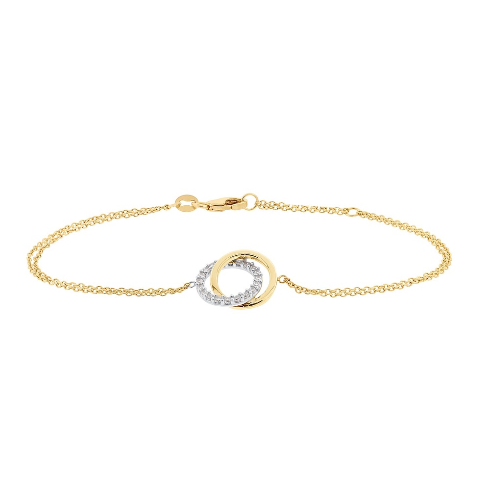 FAVS Bracelet 375 Or jaune, 375 Or blanc Bracelet