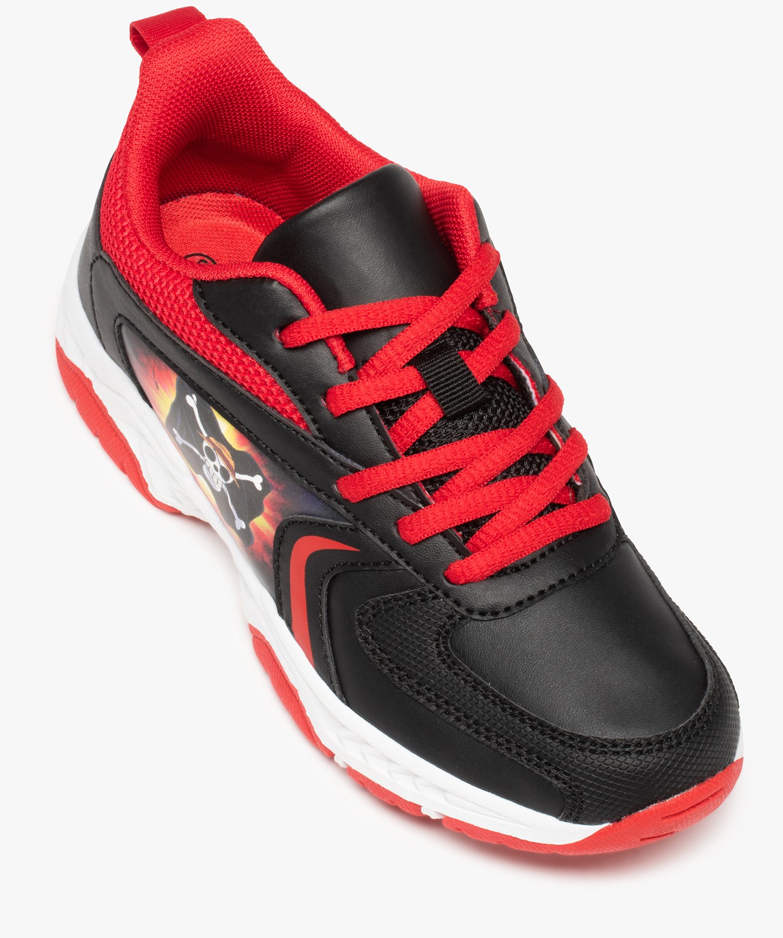 Baskets Garçon imprimées et à lacets – One Piece noir | GEMO