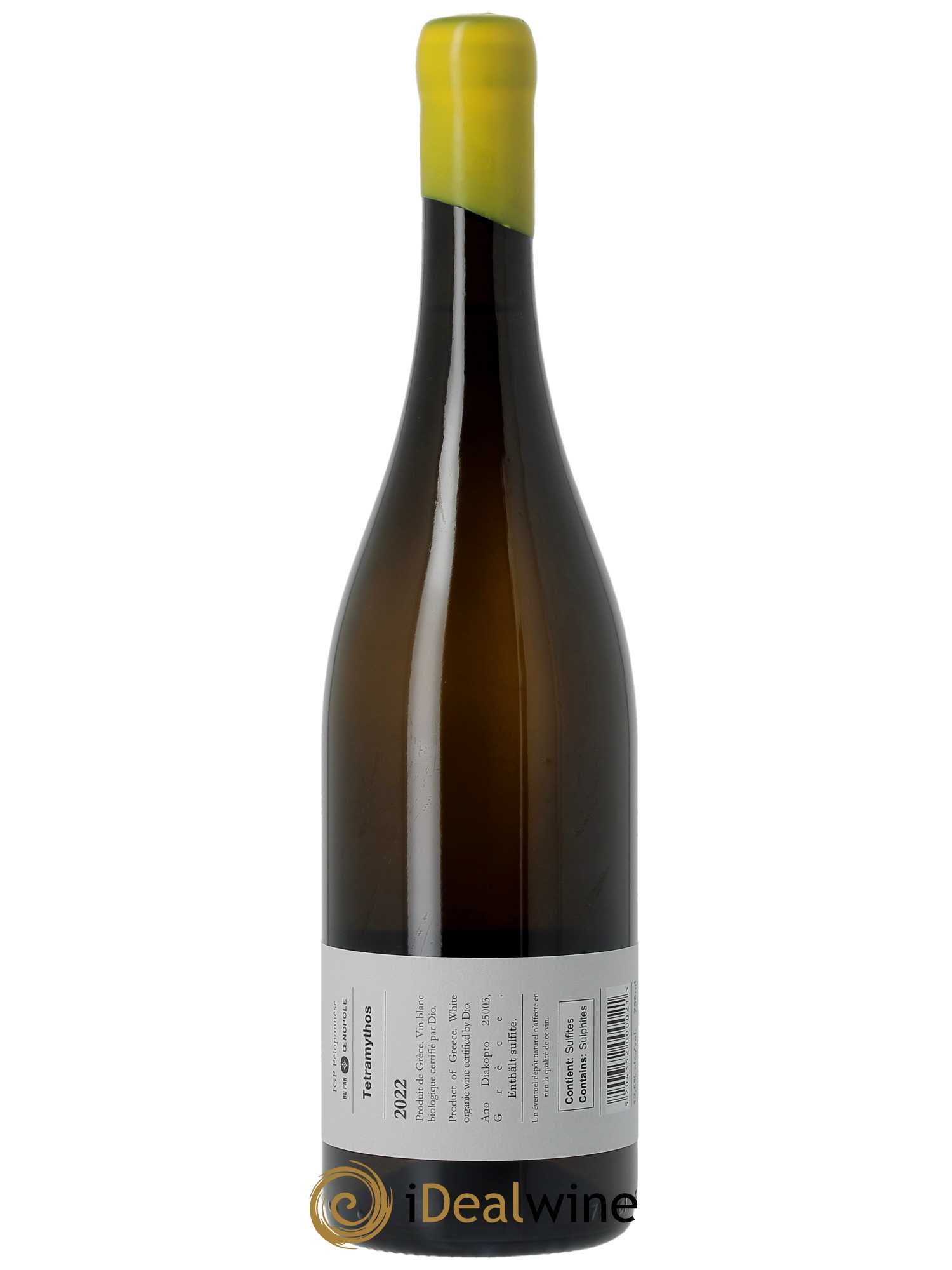 IGP Peloponèse Tetramythos Muscat Sec Nature  2022 - Lot de 1 Bouteille