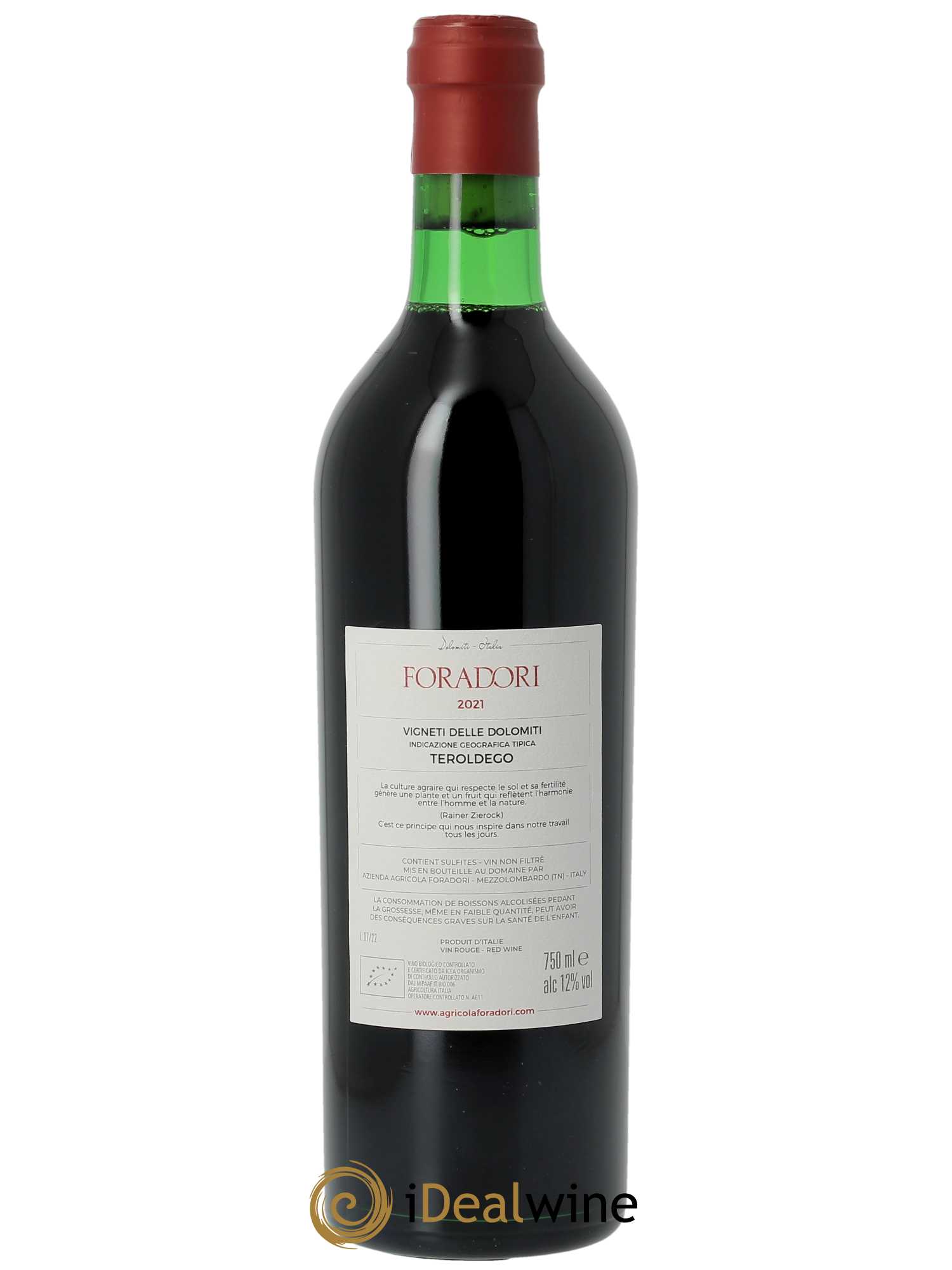 Vigneti delle Dolomiti IGT Teroldego Elisabetta Foradori  2021 - Lot de 1 Bouteille