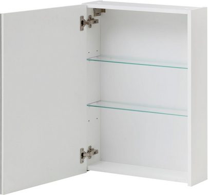 Schildmeyer Spiegelschrank Basic Breite 50 cm, 1-türig, Glaseinlegeböden, Made in Germany