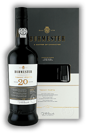 Burmester Tawny Port 20 Jahre + Glas in GP Burmester Tawny Port 20 Jahre + Glas in GP  Alter 20 J. - 0,75	 Liter - Vol 20%
