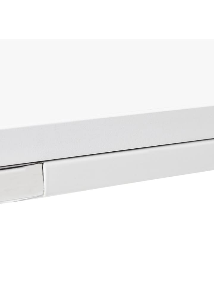 KADIMA DESIGN Schreibtisch 160x80 cm ergonomisch gerade Form, Melaminholz & Metall in Weiß günstig kaufen