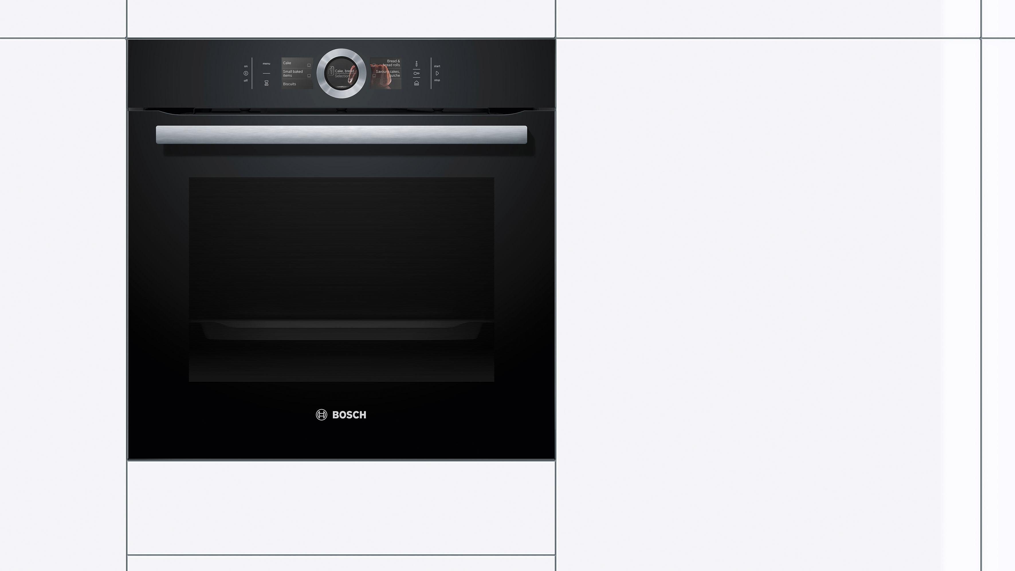 BOSCH Dampfbackofen Serie 8 HSG636B, mit Teleskopauszug nachrüstbar, ecoClean Direct, mit Auftaufunktion