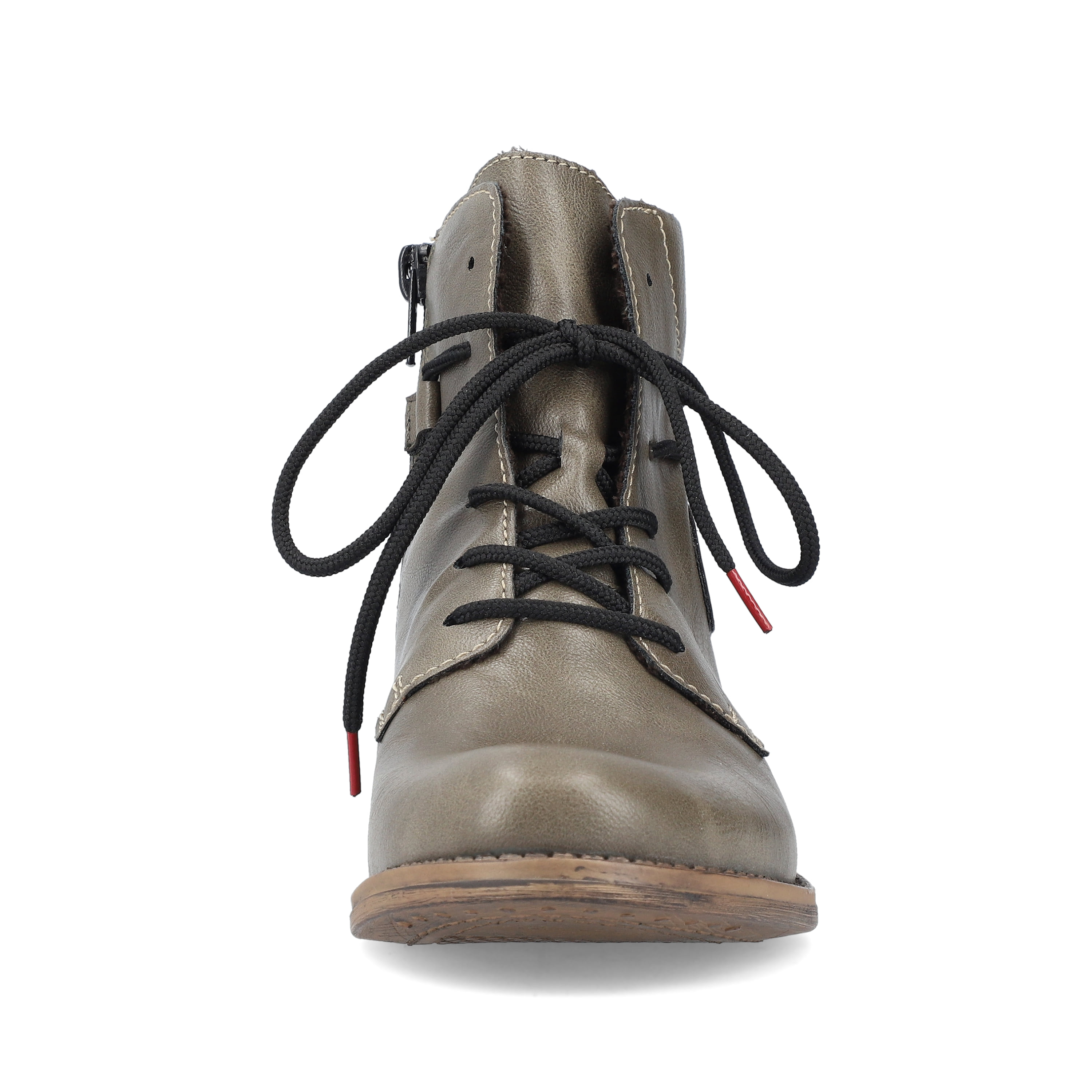 Rieker Damen Schnürstiefel graugrün