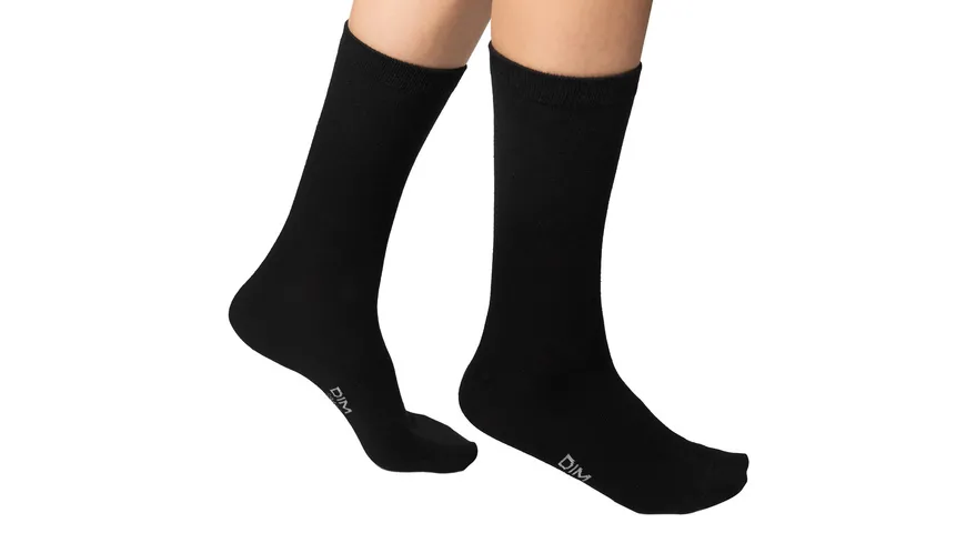 DIM Damen Socken aus Baumwolle 3er Pack noir
