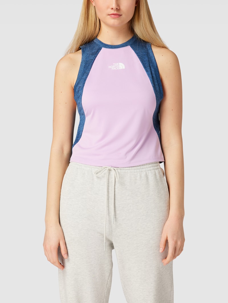 Tanktop in Two-Tone-Machart in lila
