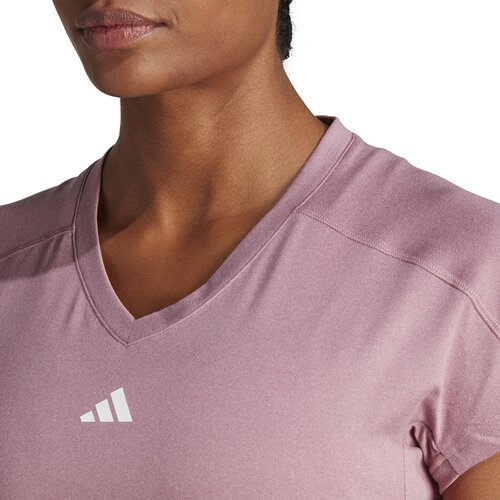 DAMEN SHIRT AEROREADY TRAIN ESSENTIALS MINIMAL BRANDING V-NECK