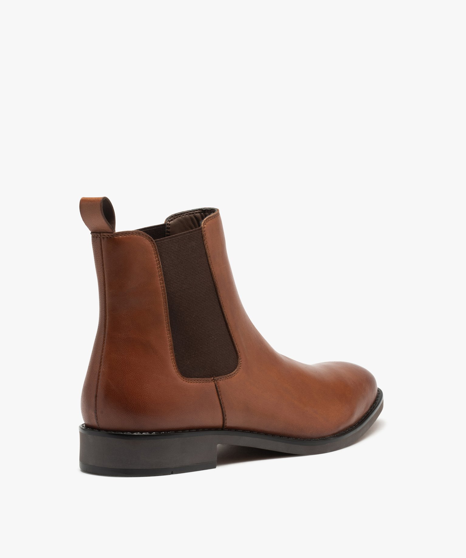 Chelsea boots dessus cuir homme - Tanéo marron | GEMO