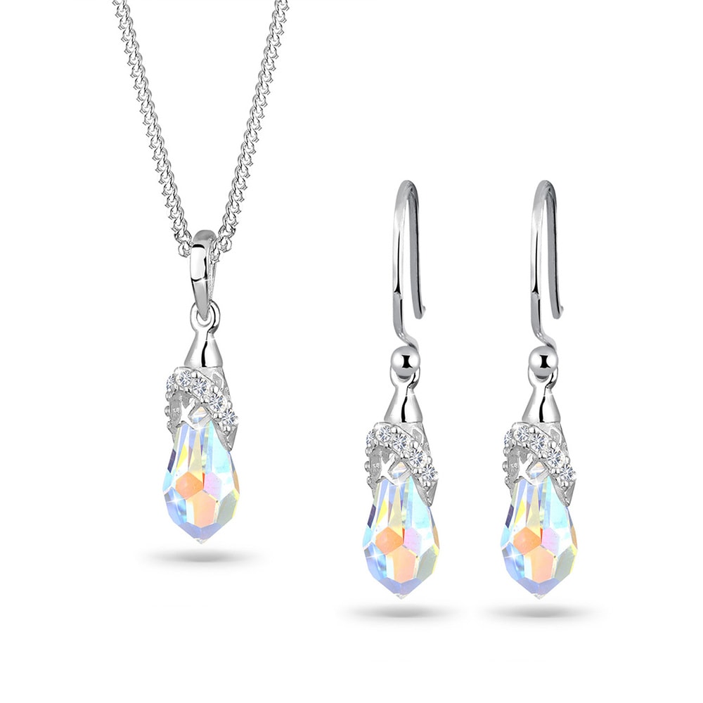 Elli Elli Ensemble de Bijoux Kristalle 925 Sterling Silber Bijoux