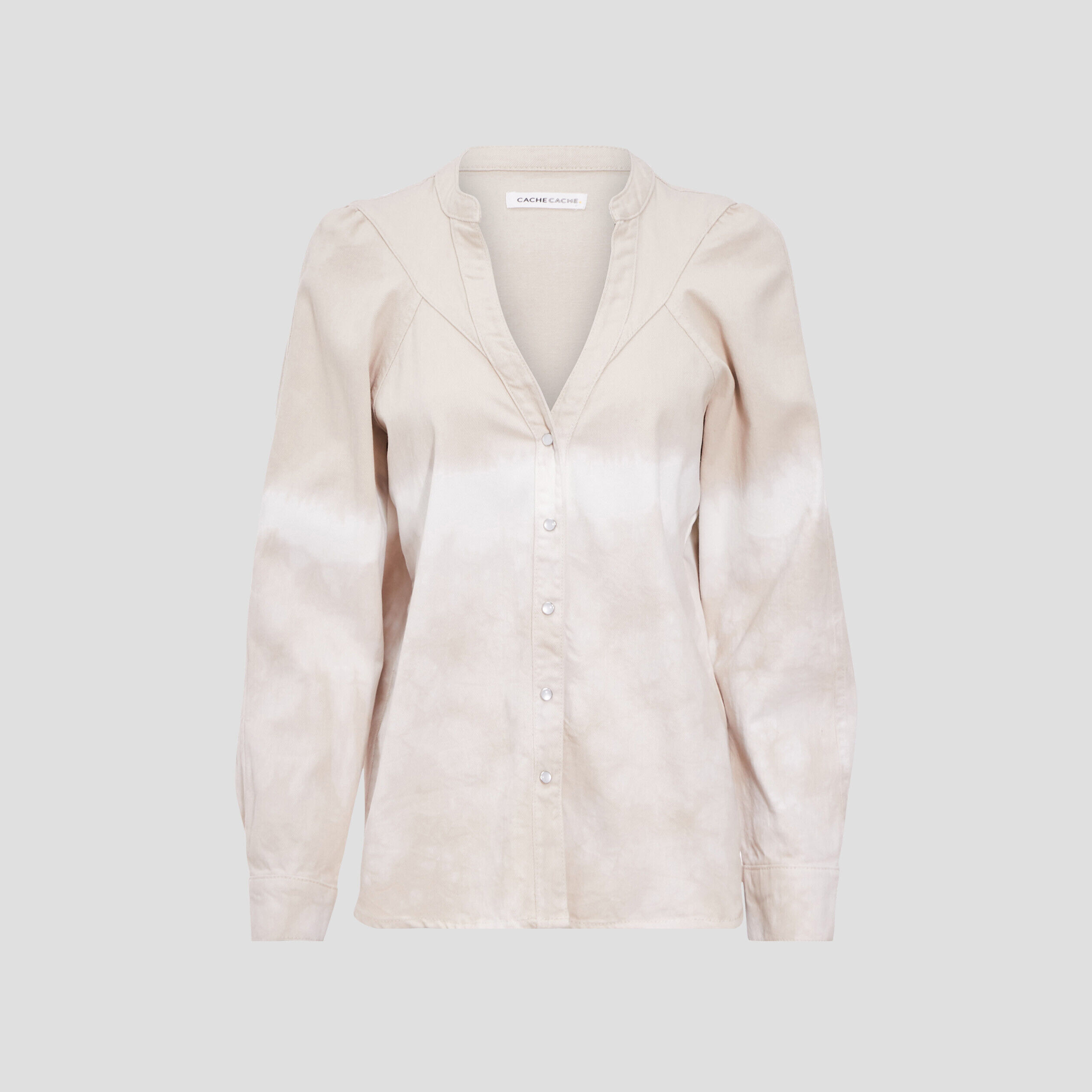 Chemise manches longues beige femme | Cache Cache