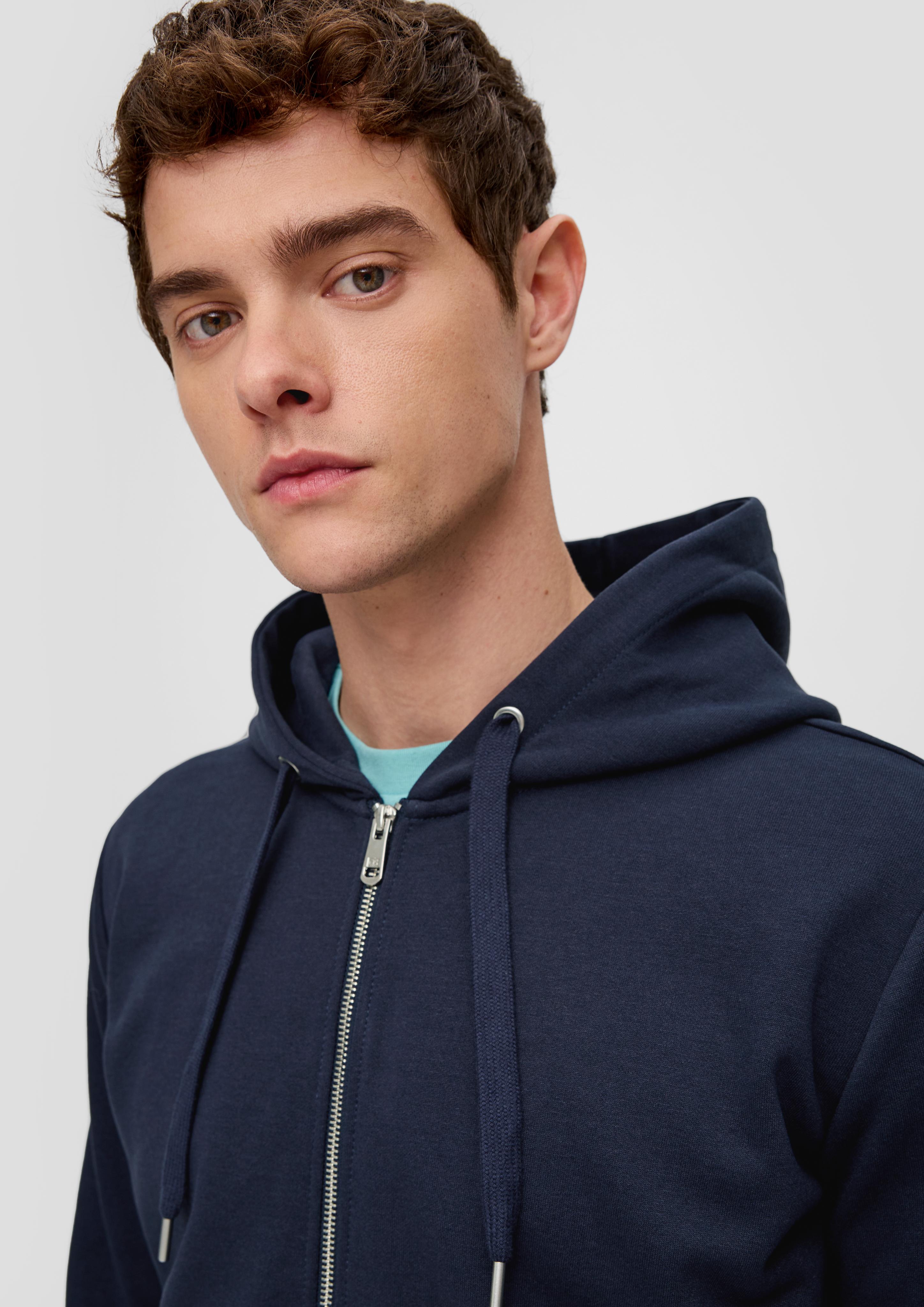 Sweatjacke mit Rippsaum  2141661-5884