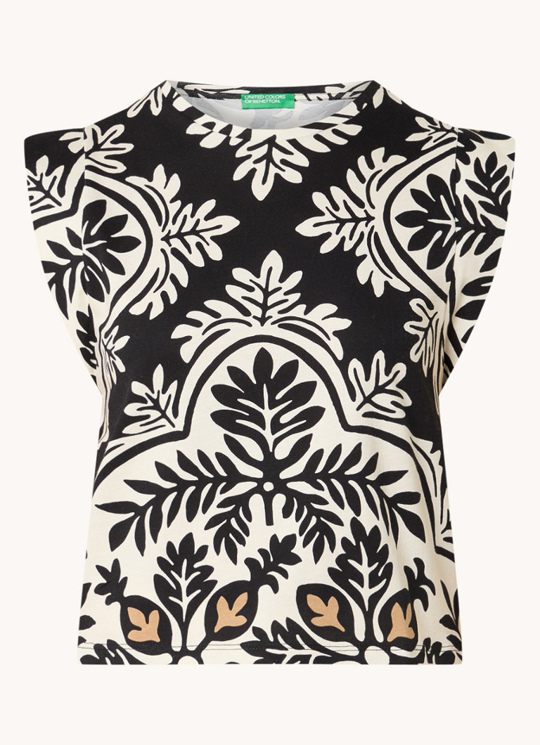 Benetton Sleeveless top with floral print
