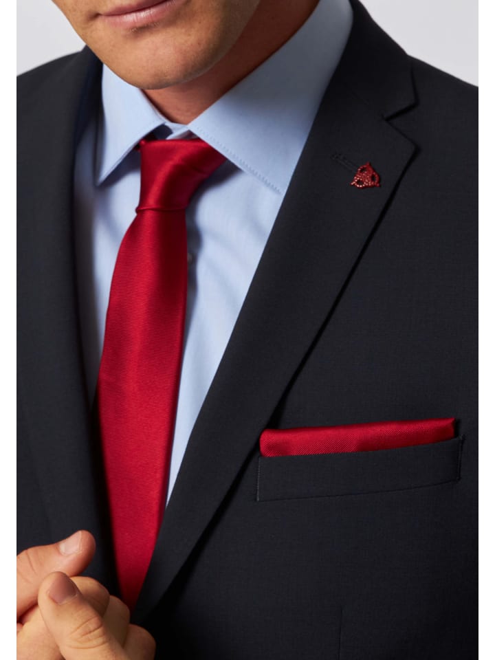 Roy Robson Einstecktuch aus 100% Seide - mit feiner Musterung in dark red günstig kaufen onesize
