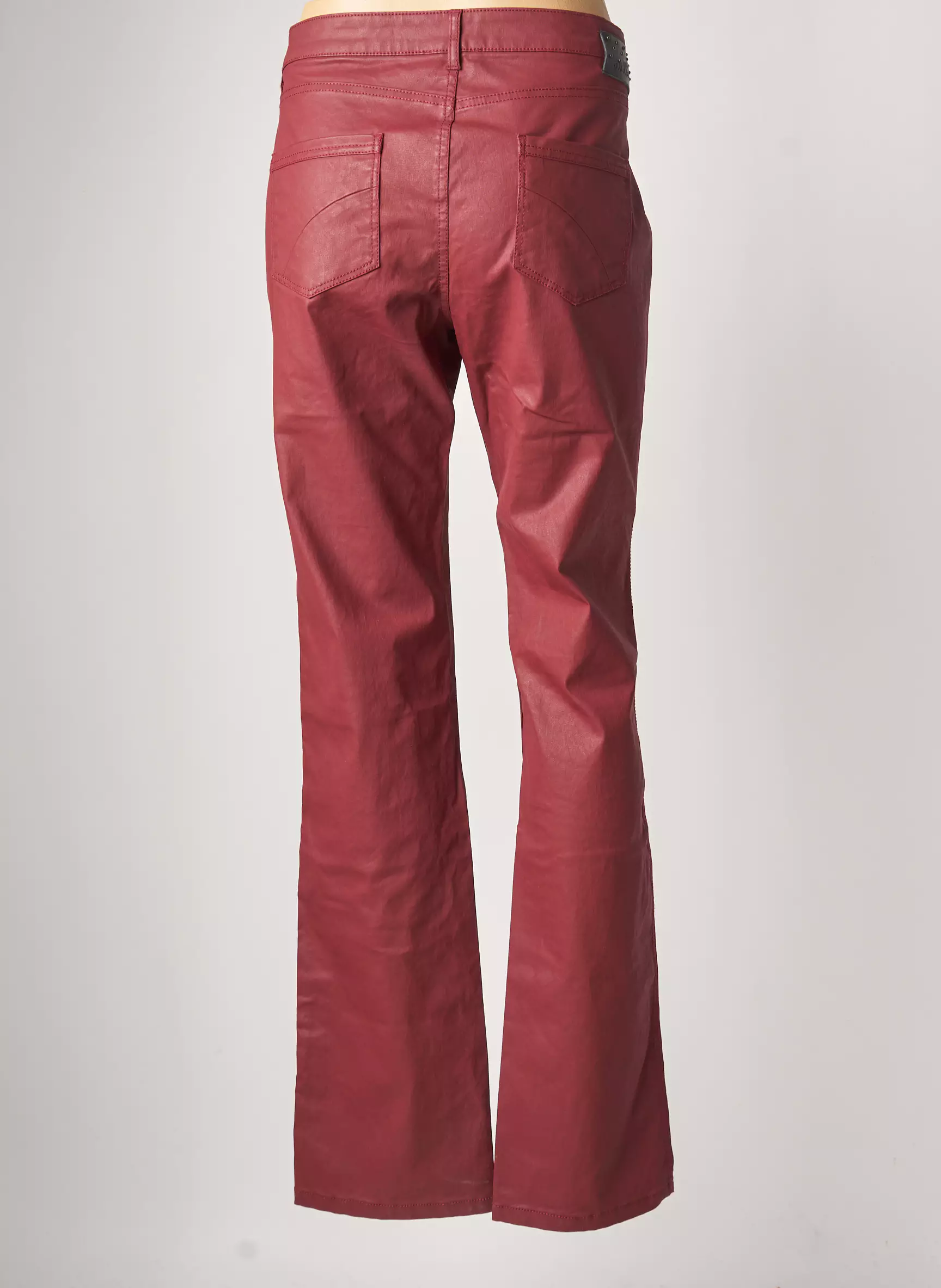 One Step Pantalons Droits Femme couleur rouge