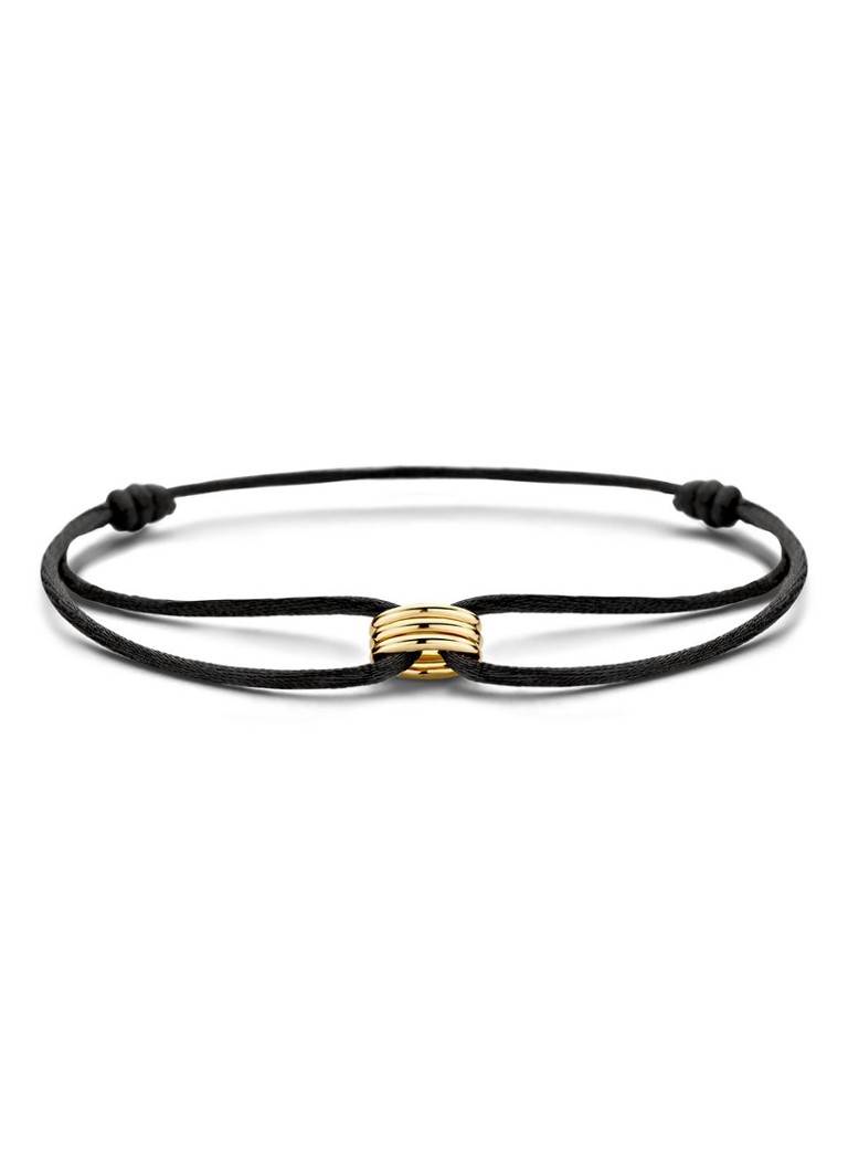 Bracciale rosa cipria con ciondolo in oro giallo 14 carati 2173YGO