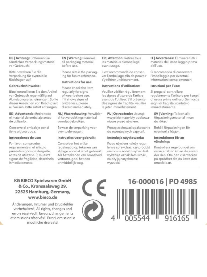 Bieco Spielwaren Greifling Holz Natur und Baumwolle mit Rassel Affe - ab Geburt in Braun günstig kaufen onesize