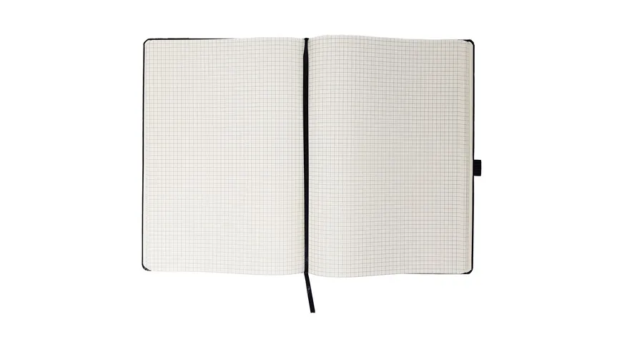 PAPERZONE Notizbuch A4 kariert schwarz