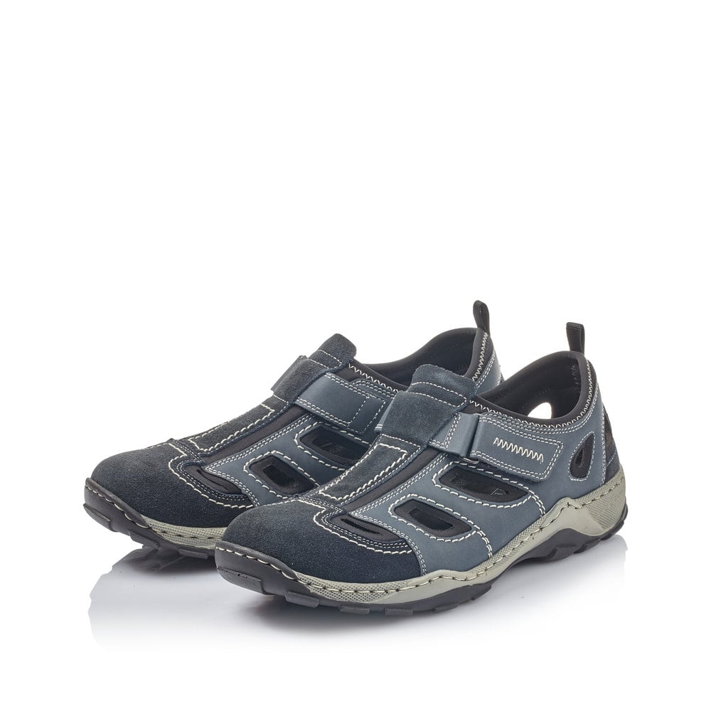 Rieker Herren Slipper ozeanblau
