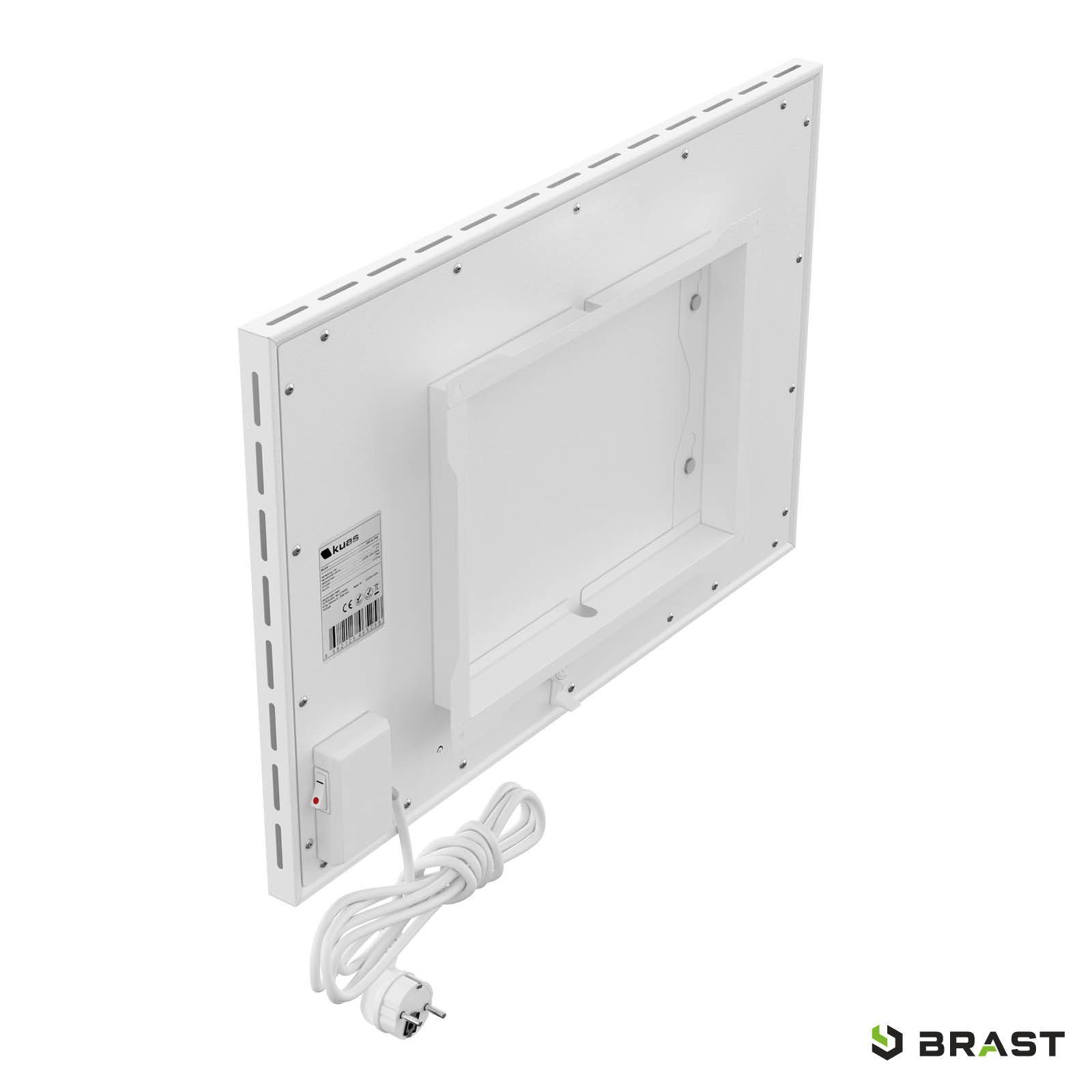 BRAST Infrarotheizung Hybrid; 300-1100 Watt; Hoher Wirkungsgrad; Ultraflache Bauweise, Überhitzungsschutz; Inkl. Wandhalterung