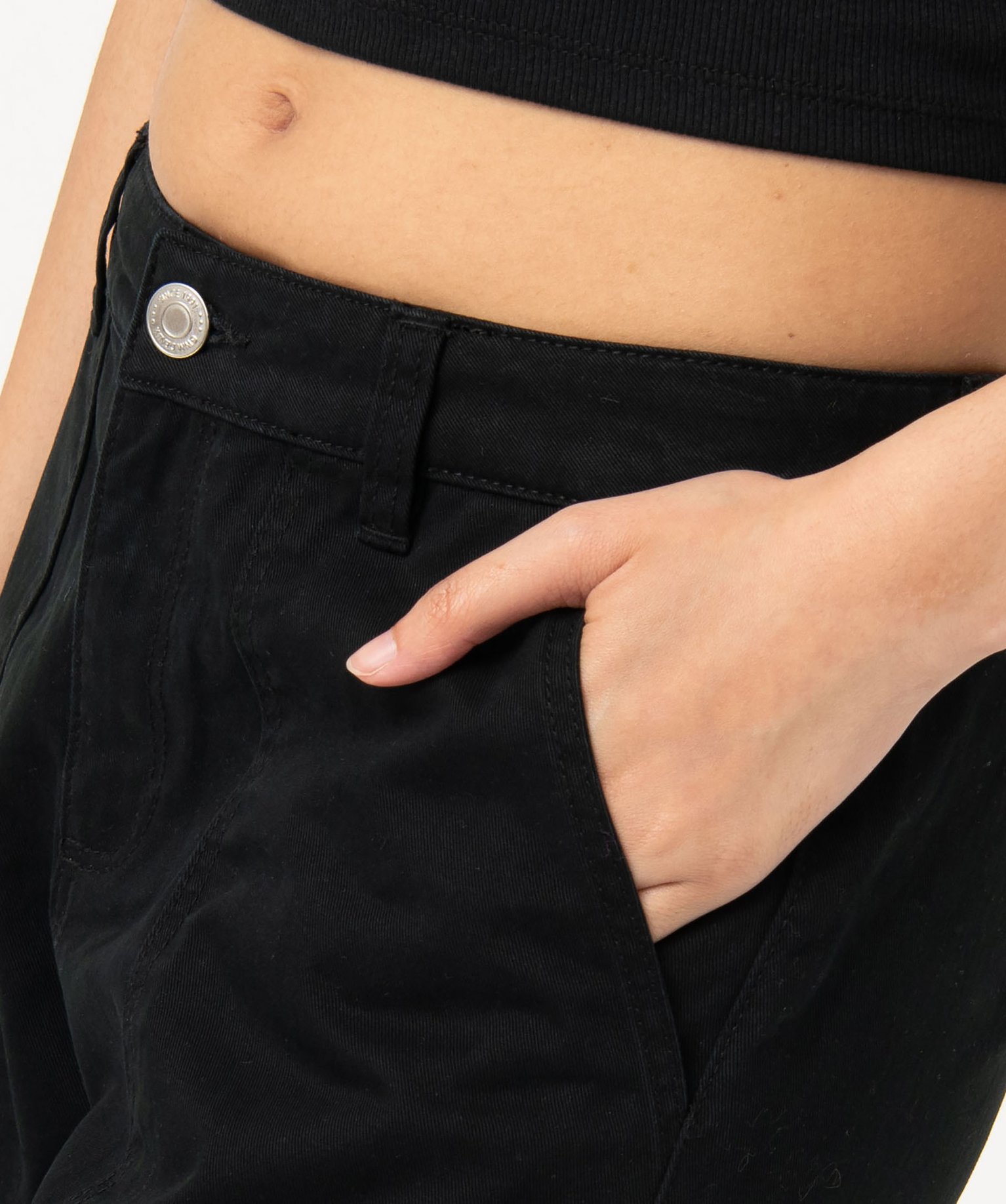 Pantalon large coupe baggy femme noir | GEMO