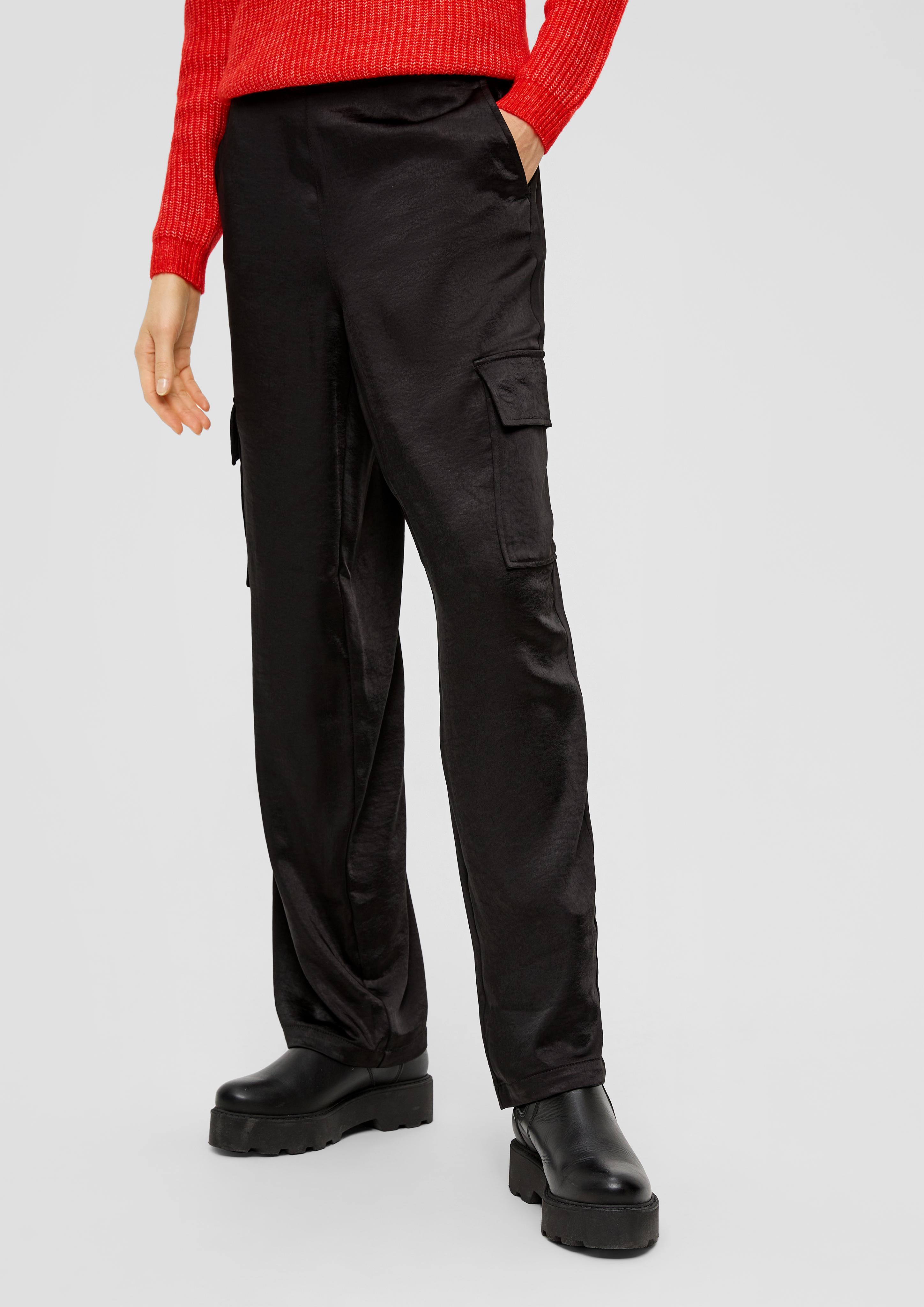 Relaxed: Satin-Hose mit Wide Leg  2152054-9999