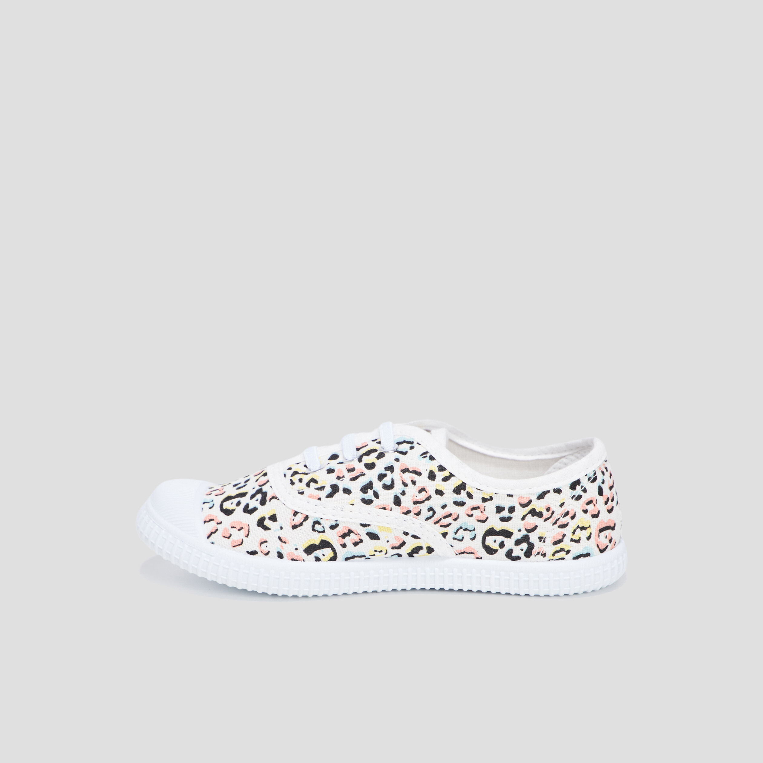 Tennis en toile à lacets multicolore fille | La Halle