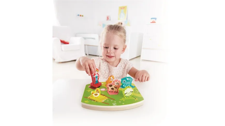 Hape E1614 - Bauernhof-Geräusche-Puzzle