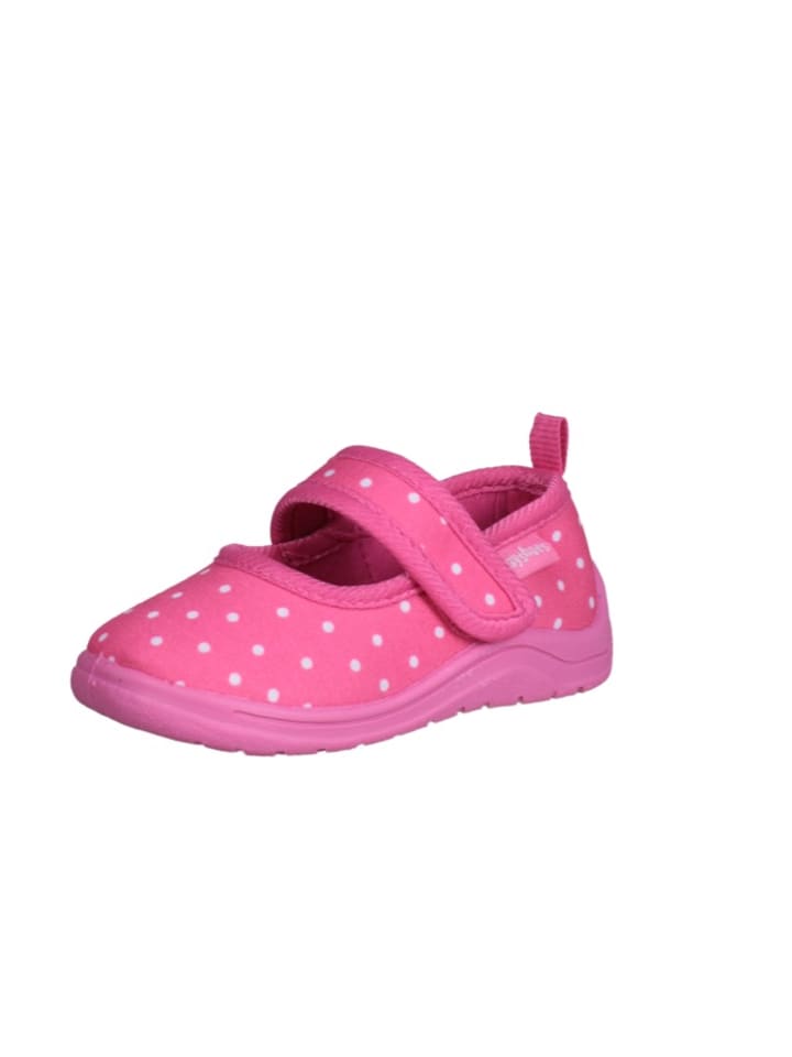 Playshoes Hausschuh Punkte in Pink günstig kaufen