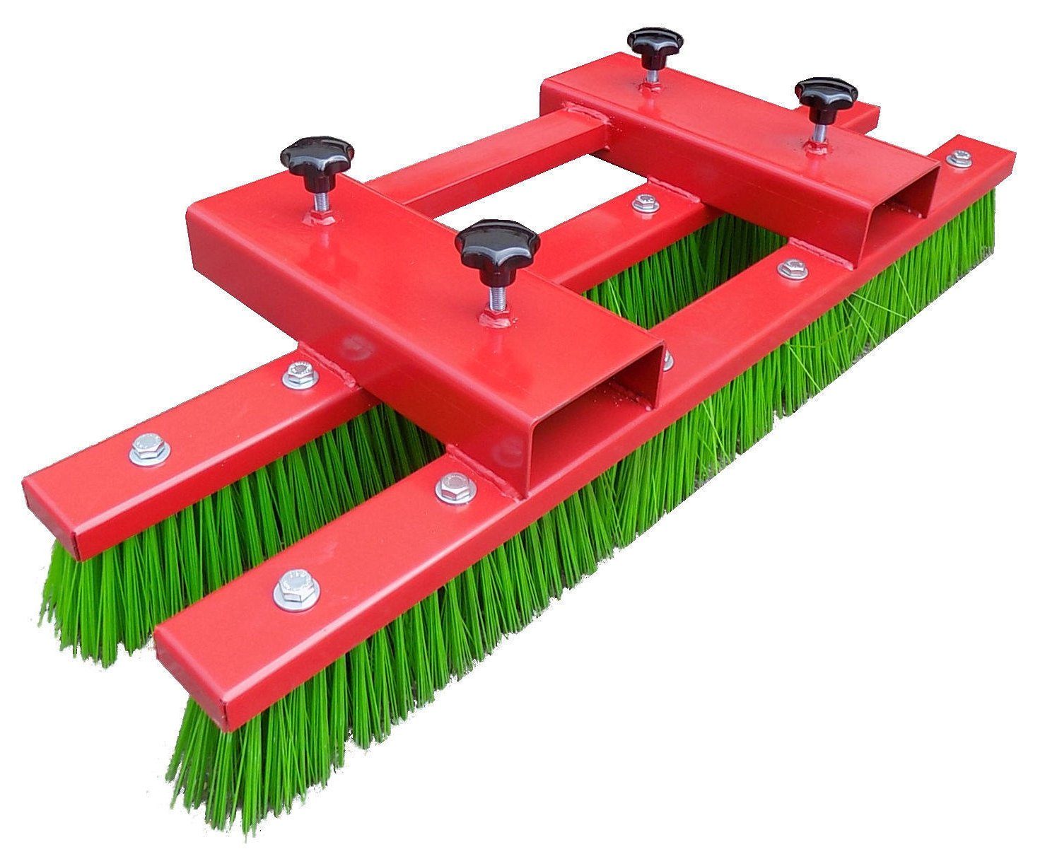SRM Design Handkehrmaschine Kehrbesen Besen für Stapler Staplerbesen Anbaugerät 100cm Rot