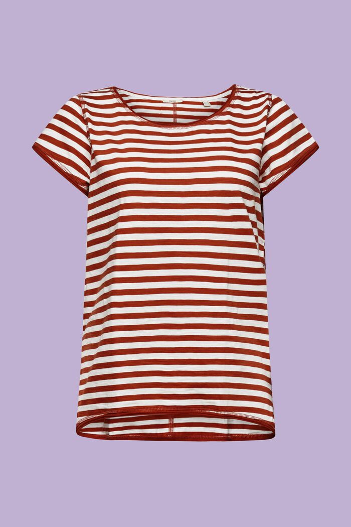Streifen-T-Shirt mit Rollkanten