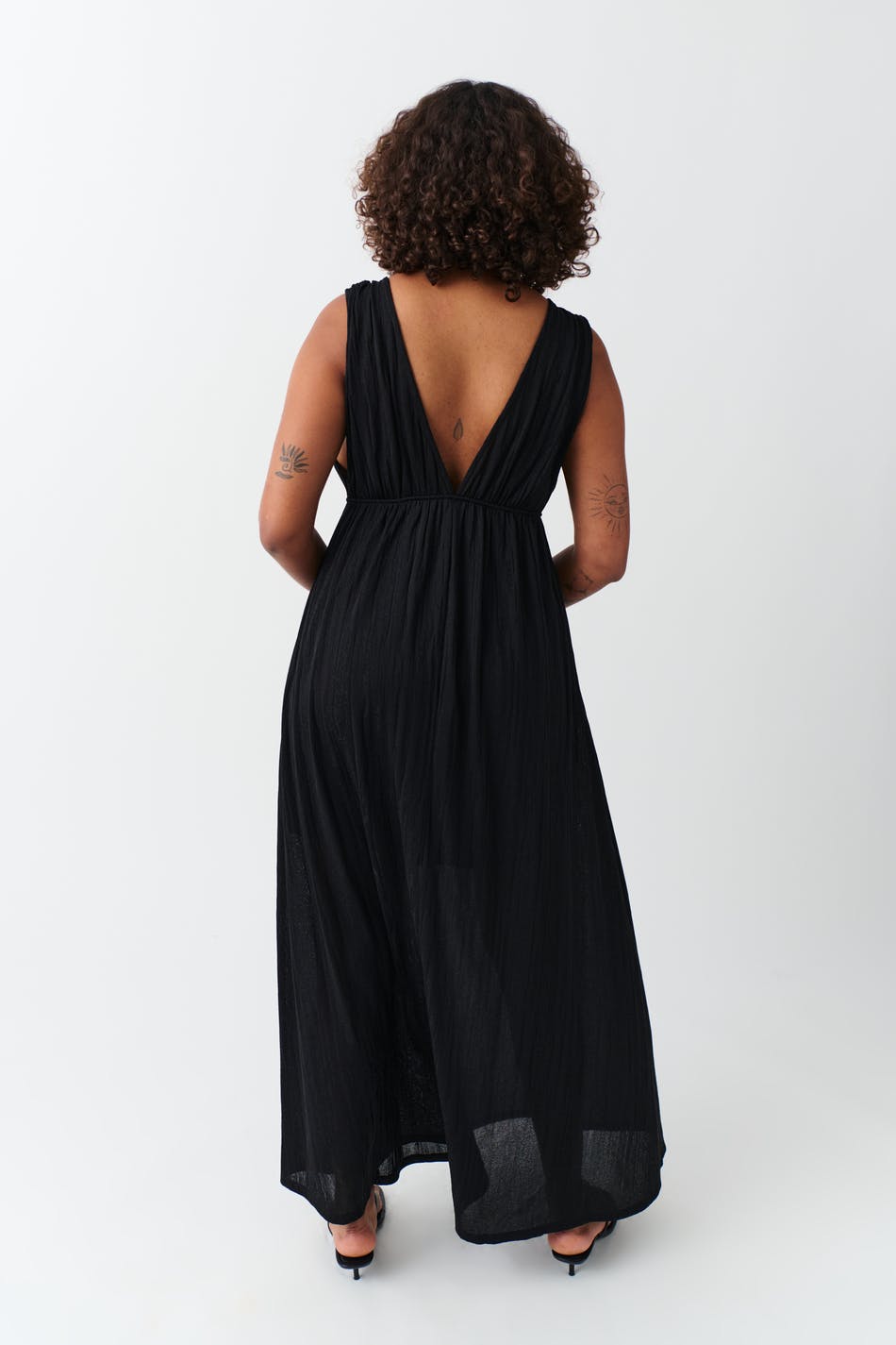 Deep v maxi dress