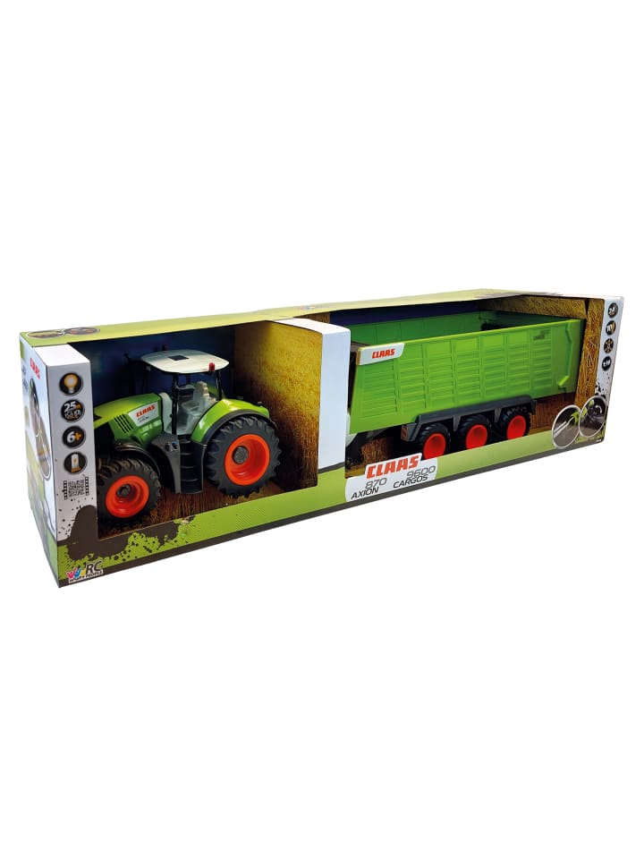 Happy People Ferngesteuerter Traktor Claas  Axion 870   Anhänger Cargos 9600 in grün günstig kaufen onesize