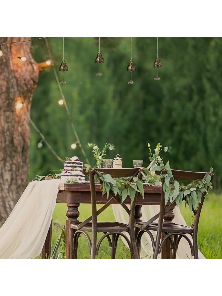 relaxdays 4 x Windspiel in Gold günstig kaufen onesize