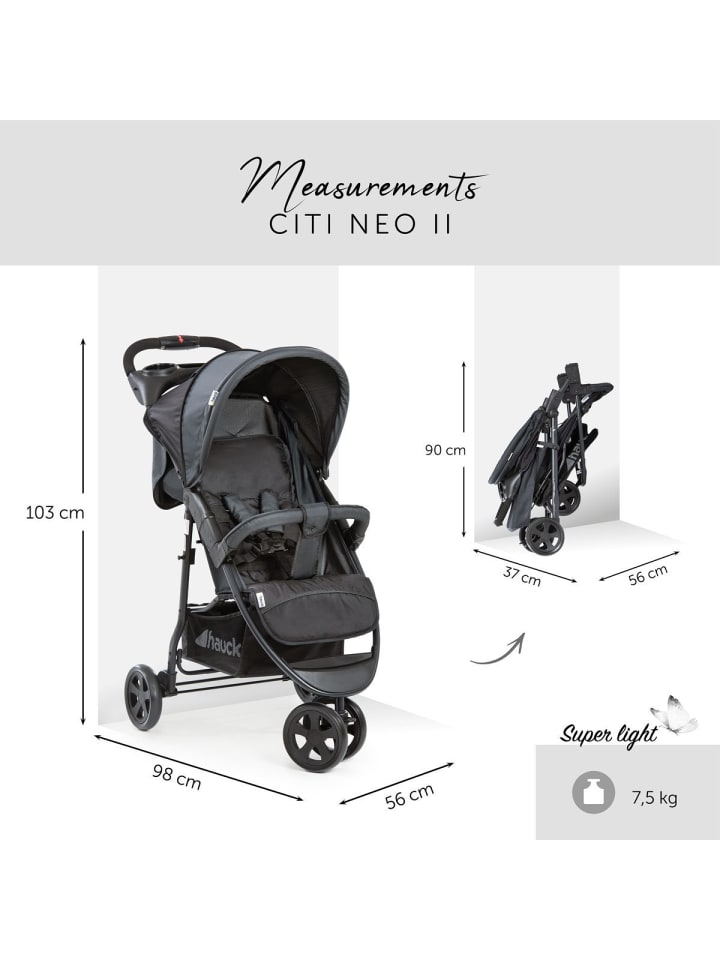 Hauck Buggy Citi Neo II inkl. XXL Zubehörpaket in grau günstig kaufen onesize