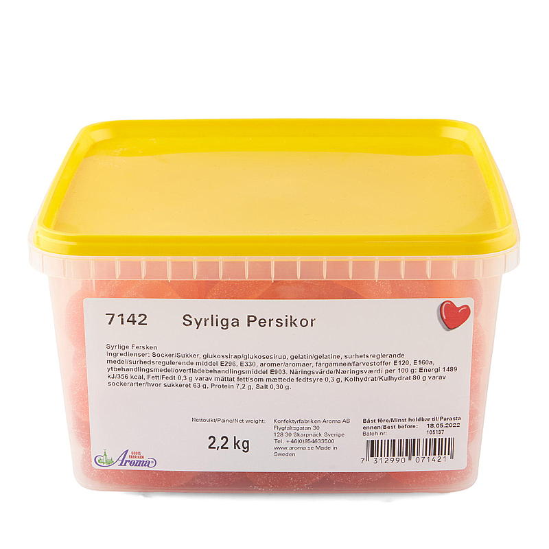 KnallGodt Syrlige fersken 2,2 kg