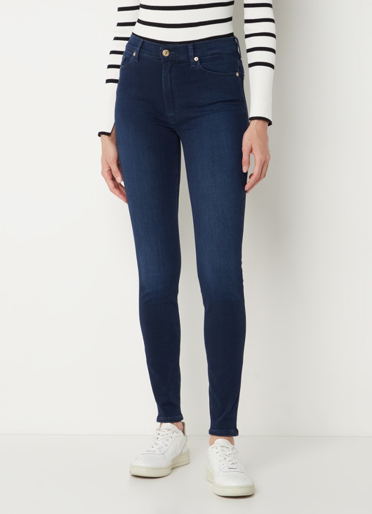 7 For All Mankind Korkeavyötäröiset pillifarkut stretch-kankaasta