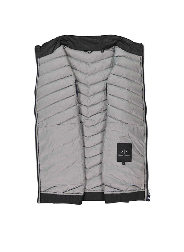 ARMANI EXCHANGE, Daunenweste, Mikrofaser, schwarz