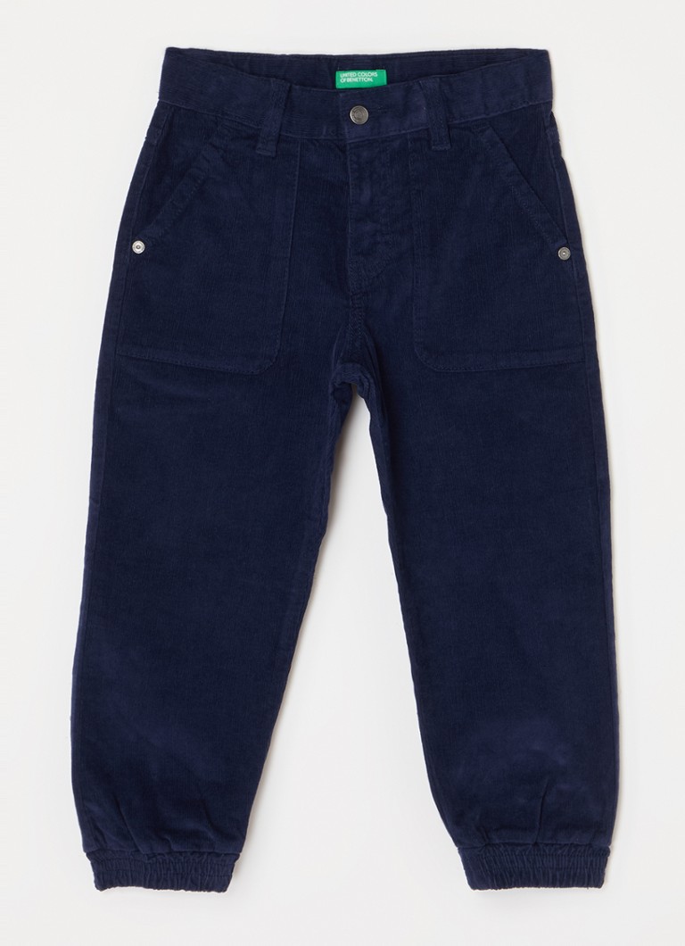 Pantaloni cargo din catifea reiată slim fit de la Benetton