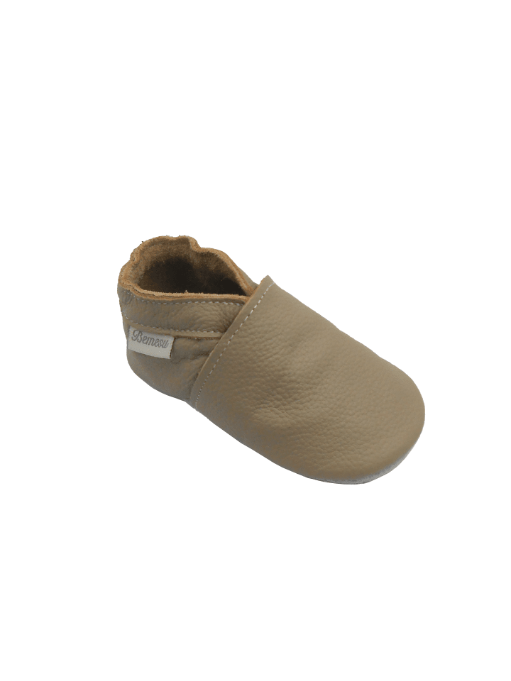 Yalion Leder-Krabbelschuhe in Hellbraun günstig kaufen