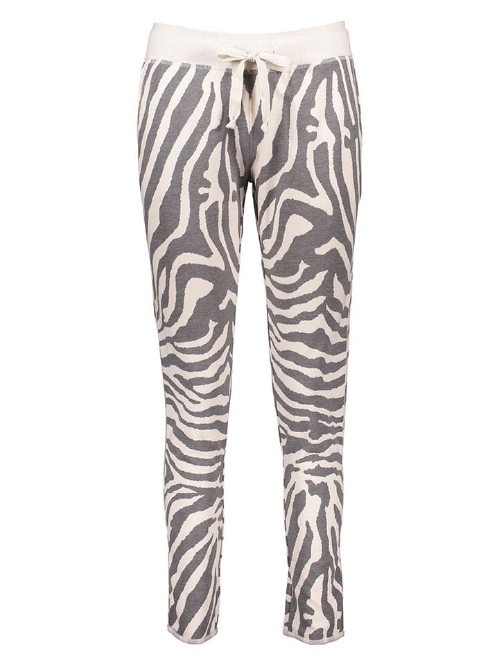 Juvia Pyjama-Hose in Anthrazit/ Creme günstig kaufen