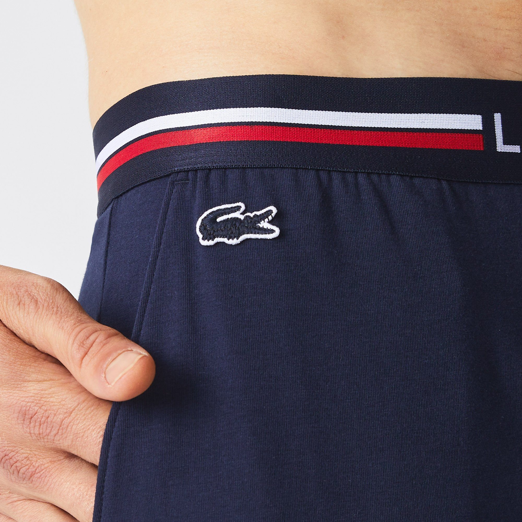 Lacoste Pyjamahose Hose Lounge Pyjama-Hosen in Trikolor aus Jersey (1-tlg)