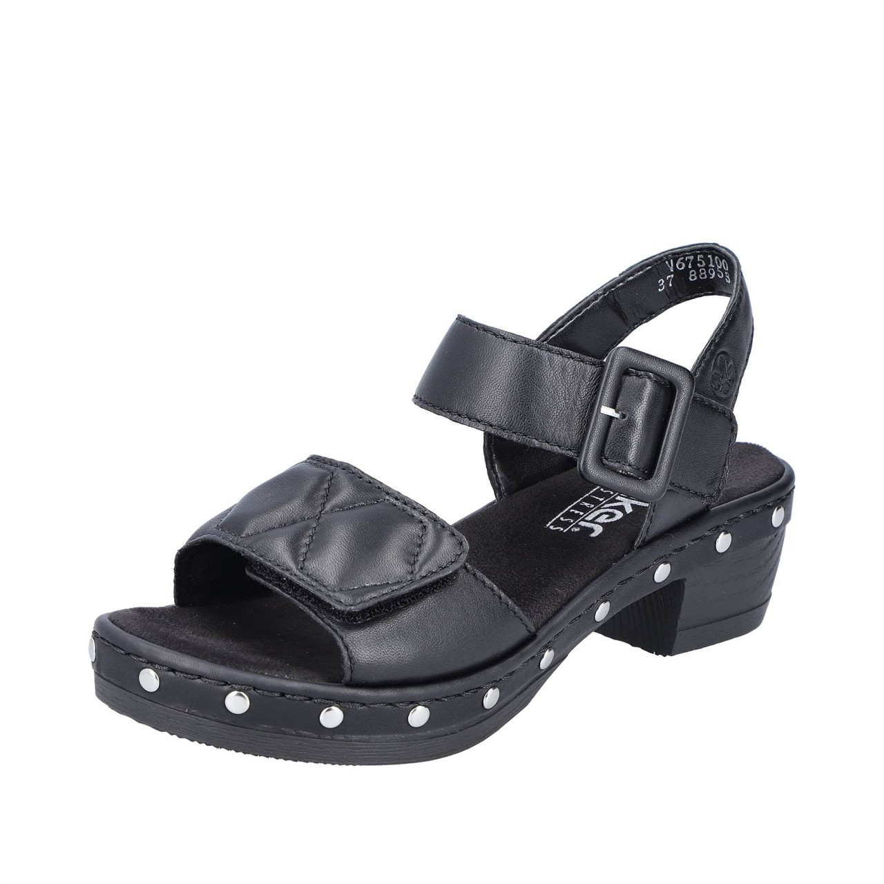 RIEKER Klassische Sandalen schwarz